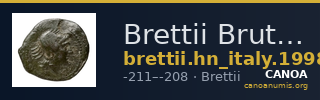 Brettii Bruttium Historia Numorum Italy 1998 — CANOA