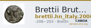 Brettii Bruttium Historia Numorum Italy 2000-2005 — CANOA