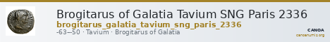 Brogitarus of Galatia Tavium SNG Paris 2336 — CANOA