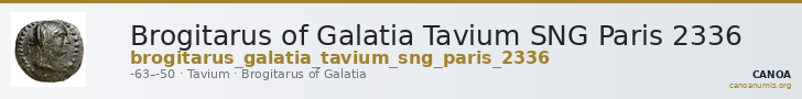 Brogitarus of Galatia Tavium SNG Paris 2336 — CANOA