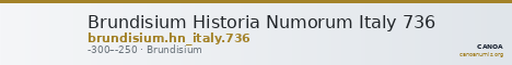 Brundisium Historia Numorum Italy 736 — CANOA