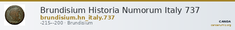 Brundisium Historia Numorum Italy 737 — CANOA