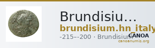 Brundisium Historia Numorum Italy 738 — CANOA