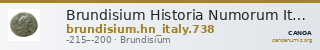 Brundisium Historia Numorum Italy 738 — CANOA