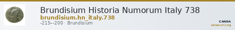 Brundisium Historia Numorum Italy 738 — CANOA