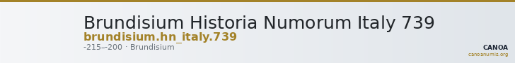 Brundisium Historia Numorum Italy 739 — CANOA
