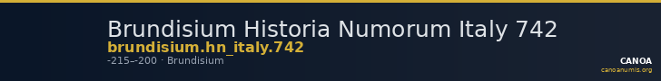 Brundisium Historia Numorum Italy 742 — CANOA