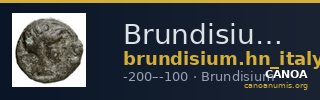 Brundisium Historia Numorum Italy 743 — CANOA