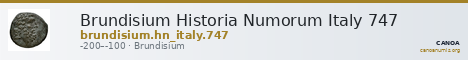 Brundisium Historia Numorum Italy 747 — CANOA
