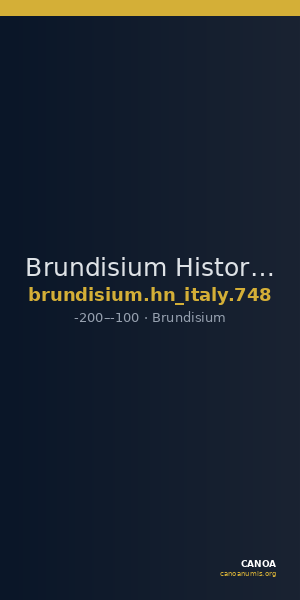 Brundisium Historia Numorum Italy 748 — CANOA