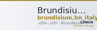 Brundisium Historia Numorum Italy 748 — CANOA