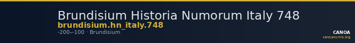 Brundisium Historia Numorum Italy 748 — CANOA