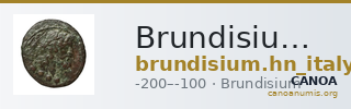 Brundisium Historia Numorum Italy 750 — CANOA