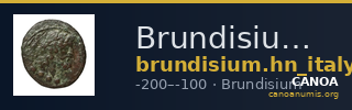 Brundisium Historia Numorum Italy 750 — CANOA