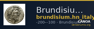 Brundisium Historia Numorum Italy 751 — CANOA