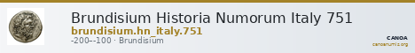 Brundisium Historia Numorum Italy 751 — CANOA