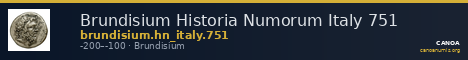 Brundisium Historia Numorum Italy 751 — CANOA