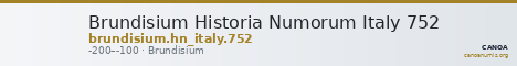 Brundisium Historia Numorum Italy 752 — CANOA