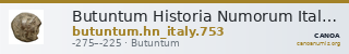 Butuntum Historia Numorum Italy 753 — CANOA