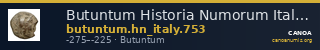 Butuntum Historia Numorum Italy 753 — CANOA