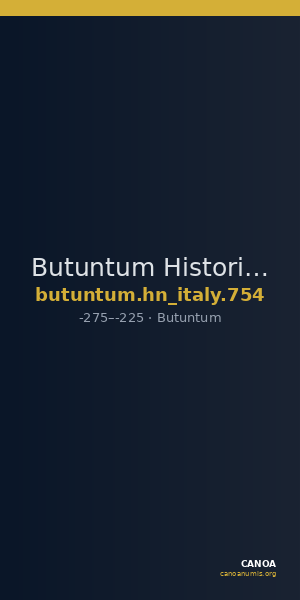 Butuntum Historia Numorum Italy 754 — CANOA