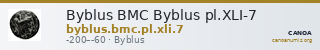 Byblus BMC Byblus pl.XLI-7 — CANOA