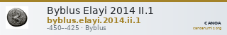Byblus Elayi 2014 II.1 — CANOA