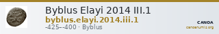 Byblus Elayi 2014 III.1 — CANOA