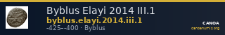 Byblus Elayi 2014 III.1 — CANOA