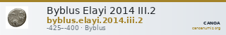 Byblus Elayi 2014 III.2 — CANOA