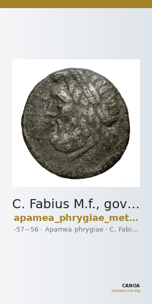 C. Fabius M.f., governor of Asia Apamea in Phrygia Metcalf 2017 II — CANOA