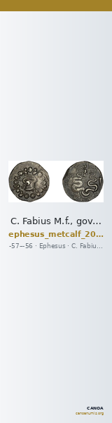 C. Fabius M.f., governor of Asia Ephesus Metcalf 2017 VIII — CANOA