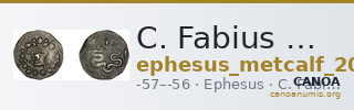 C. Fabius M.f., governor of Asia Ephesus Metcalf 2017 VIII — CANOA