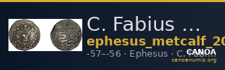 C. Fabius M.f., governor of Asia Ephesus Metcalf 2017 VIII — CANOA