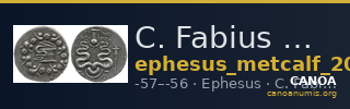 C. Fabius M.f., governor of Asia Ephesus Metcalf 2017 X — CANOA