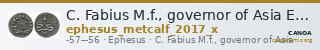 C. Fabius M.f., governor of Asia Ephesus Metcalf 2017 X — CANOA