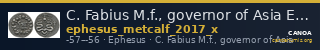 C. Fabius M.f., governor of Asia Ephesus Metcalf 2017 X — CANOA