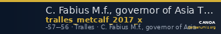 C. Fabius M.f., governor of Asia Tralles Metcalf 2017 X — CANOA