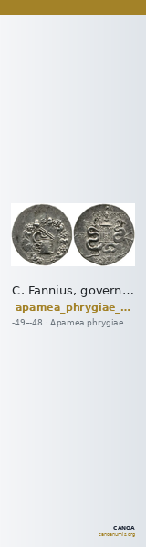 C. Fannius, governor of Asia Apamea in Phrygia Metcalf 2017 XII — CANOA
