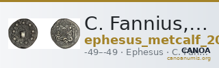 C. Fannius, governor of Asia Ephesus Metcalf 2017 XX — CANOA
