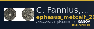 C. Fannius, governor of Asia Ephesus Metcalf 2017 XX — CANOA