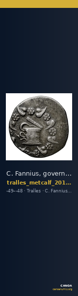 C. Fannius, governor of Asia Tralles Metcalf 2017 XVIII — CANOA