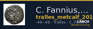 C. Fannius, governor of Asia Tralles Metcalf 2017 XVIII — CANOA