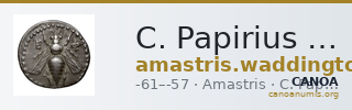 C. Papirius Carbo Amastris Waddington 1925 22 — CANOA