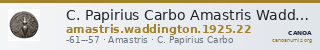 C. Papirius Carbo Amastris Waddington 1925 22 — CANOA