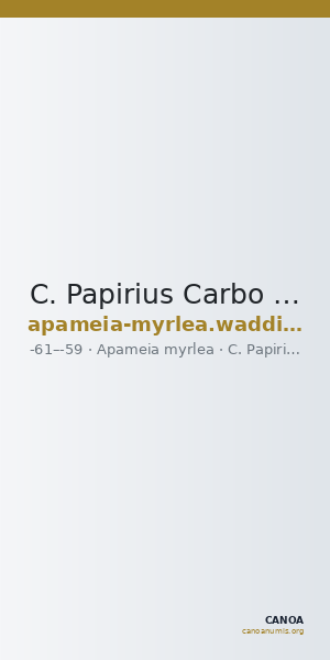 C. Papirius Carbo Apameia (Myrleia) Waddington 1908 28 — CANOA