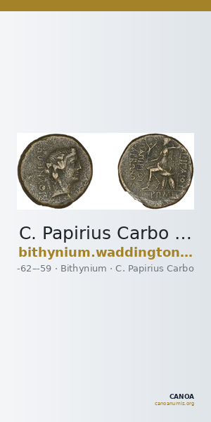 C. Papirius Carbo Bithynium Waddington 1908 1 — CANOA