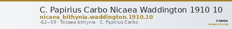 C. Papirius Carbo Nicaea Waddington 1910 10 — CANOA
