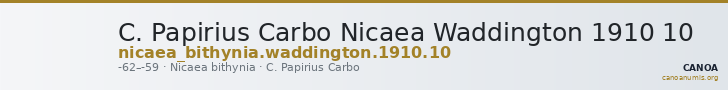 C. Papirius Carbo Nicaea Waddington 1910 10 — CANOA