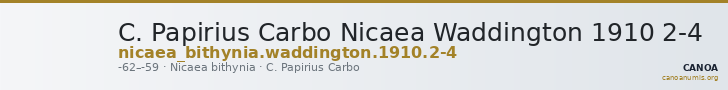 C. Papirius Carbo Nicaea Waddington 1910 2-4 — CANOA